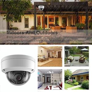 2MP Analog TVI AHD CCTV Vandal Dome Surveillance Security Camera, 2.8mm 100° Wide Viewing Angle, 1080P, 65ft Night Vision, Outdoor, Compatible with Swann/ANNKE/Hikvision DVR, Full Metal Housing