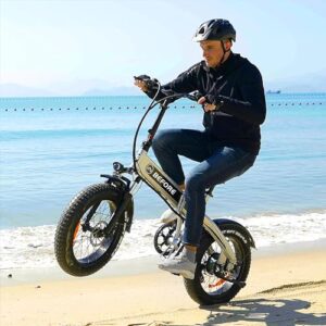 Electric Bike 20 x 4.0inch Fat Tire for Adults,55Miles Long Range, 500W Upgraded Motor Foldable Electric Mountain Bike,Colorful LCD Display, 7 Speed Front Suspension Electric Bicycle