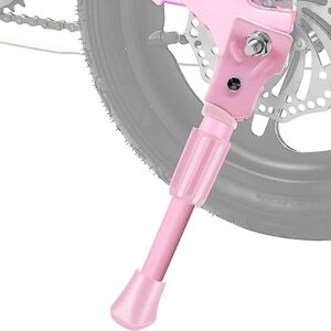 LEICHTEN Kids Bike Kickstand for 18 Inch Wheel Children's Bicycle Single-Side Kick Stand Rear Mount Bikes Support Racks Pink for Girls and Boys Bike