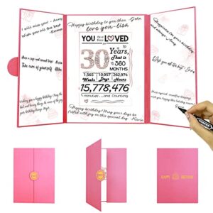 vlipoeasn happy 30th birthday guest book alternative signature congrats certificate, rose gold 30th birthday decorations for women, 30th birthday party supplies, 30 years old birthday gifts for her