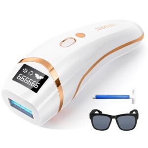 laser hair removal for women permanent ipl face leg arm back whole body hair remover, 999,999 flashes fda cleared home use device