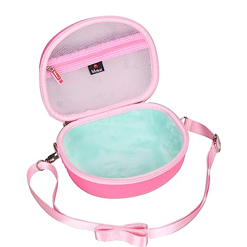 Mchoi Hard Carrying Case Suitable for Riwbox CT-7 Pink/for Jack CT-7S Cat Green 3.5mm/ for iClever IC-HS01 Bluetooth Wireless Over-Ear Headphones Headset for Kids Travel Protective Case, Case Only