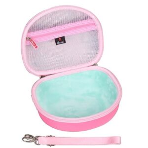 Mchoi Hard Carrying Case Suitable for Riwbox CT-7 Pink/for Jack CT-7S Cat Green 3.5mm/ for iClever IC-HS01 Bluetooth Wireless Over-Ear Headphones Headset for Kids Travel Protective Case, Case Only