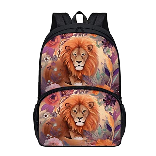 SYtrade 17-Inch Animal Print Backpack 3D Lion King Bag Boys Daypack Child Schoolbag