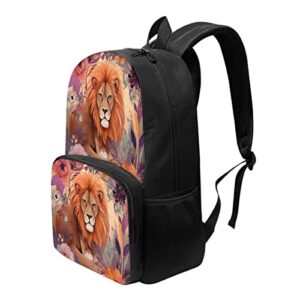 SYtrade 17-Inch Animal Print Backpack 3D Lion King Bag Boys Daypack Child Schoolbag