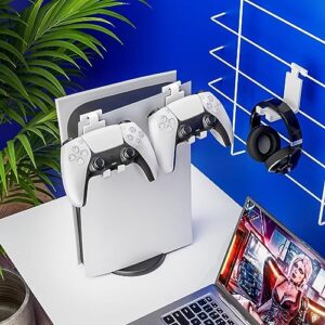 Gepicest PS5 Headset Holder Stand for Playstation 5 Console, Gaming Headset Hanger with Widen Hook for PS5 Controller, 3 Packs Gaming Headphones/Remote Accessories for Multi PS5 Stuff White