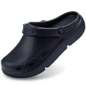welltree women's garden shoes clogs recovery slide sandals,navy,us 10