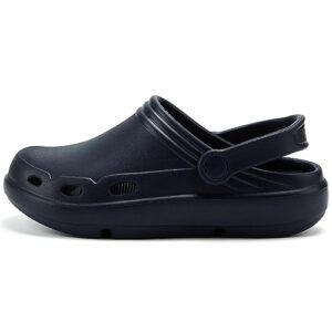 welltree Women's Garden Shoes Clogs Recovery Slide Sandals,Navy,US 10