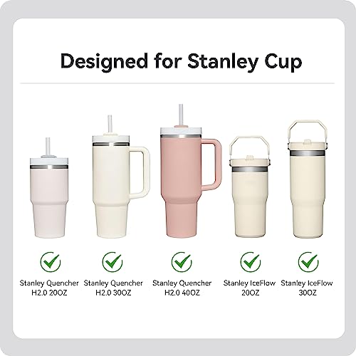 Prurex 2 Pcs Silicone Boot for Stanley Cup Tumbler 40oz & IceFlow 20oz 30oz, Bottle Bottom Sleeve Cover Compatible with Stanley Cup Accessories (Clear)