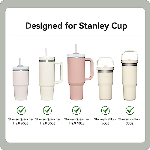 Prurex 2 Pcs Silicone Boot for Stanley Cup Tumbler 40oz & IceFlow 20oz 30oz, Bottle Bottom Sleeve Cover Compatible with Stanley Cup Accessories(Grass Green)