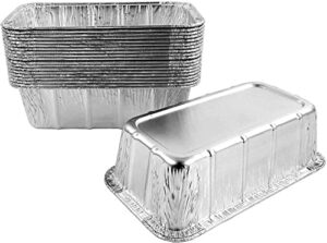 jhus 50pans 1.5 lb (1 1/2) disposable foil loaf bread pan tin w/clear dome lid bread pans baking sheet baking supplies cake pan bread loaf baking pan kitchen set bread pan baking pans set baking