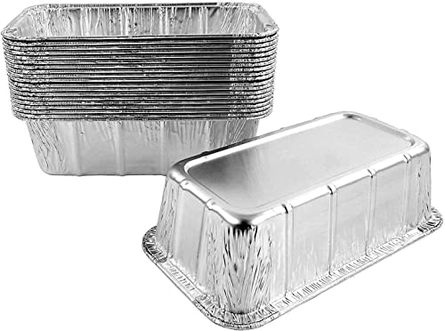 JHUS 50pans 1.5 lb (1 1/2) Disposable Foil Loaf Bread Pan Tin w/Clear Dome Lid Bread pans Baking sheet Baking supplies Cake pan Bread loaf Baking pan Kitchen set Bread pan Baking pans set Baking