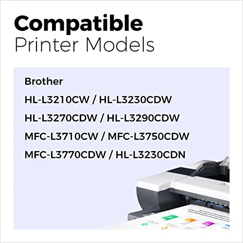 myCartridge TN227 High Yield Toner Cartridge 4 Pack Replacements for TN-227BK/C/M/Y High Yield Brother HL-L3290CDW HL-L3270CDW/L3210CW MFC-L3770CDW, TN-227 TN-223BK/C/M/Y Toner Cartridges