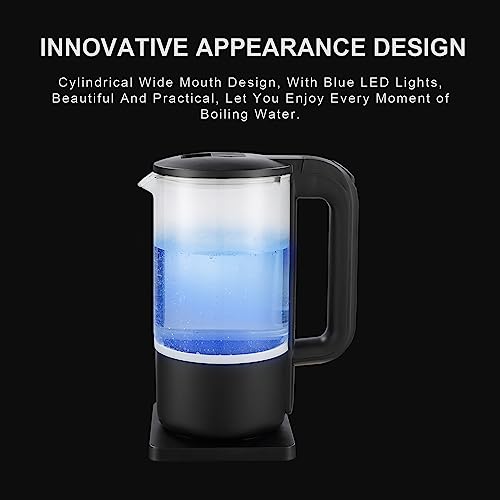 Murasakino Electric Kettle For Boiling Water,Fast Boiling Electric Tea Kettle, Hot Water Kettle Electric, Blue LED Light,Boil-Dry Protection, Auto Shut Off, BPA-Free Electric Glass Kettle.