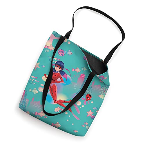 Miraculous Ladybug Aqua Pattern Tote Bag