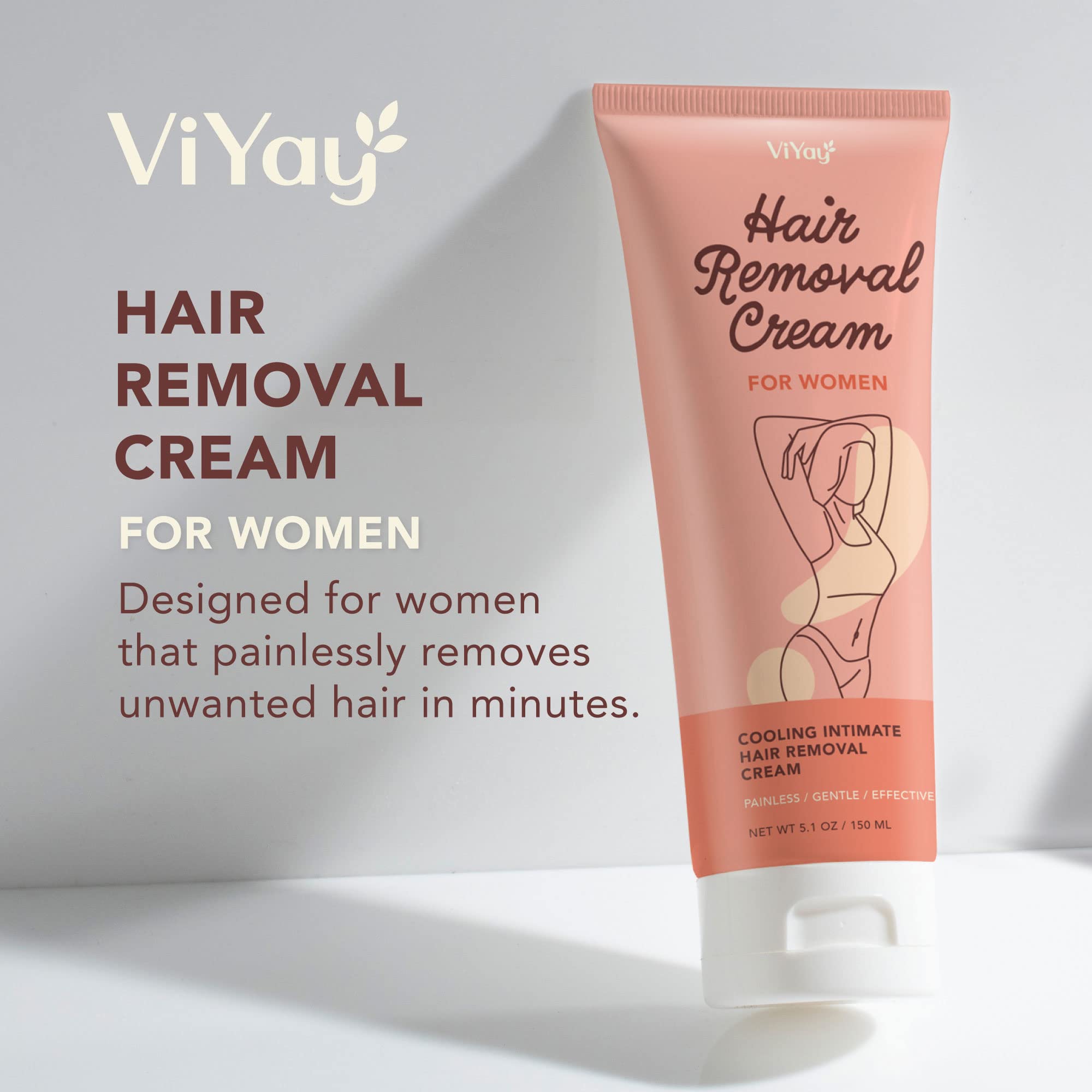 Hair Removal Cream for Women, Intimate Hair Removal Cream, Hair Removal Cream Sensitive Skin, Private Hair Removal Cream For Public Hair, Hair Remover Cream, Depilatory Cream for Pubic Hair, Body & Bikini Hair Removal Cream, For All Skin Types,150ml