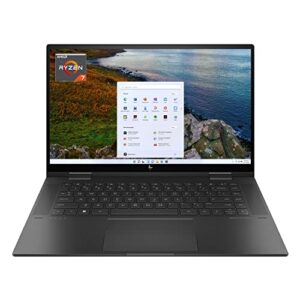 HP Envy X360 2-in-1 Laptop, 15.6" IPS Touchscreen, AMD Ryzen 7 5825U Processor, Backlit Keyboard, Fingerprint Reader, Wi-Fi 6, Audio by Bang & Olufsen, Windows 11 (32GB RAM | 1TB PCIe SSD)