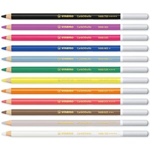 stabilo chalk-pastel pencil carbothello - pack of 12 - primary tones