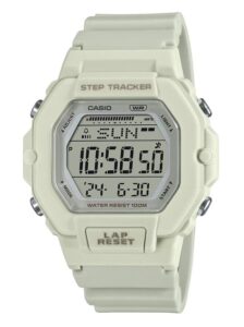 casio step tracker 100m water resistant men's digital watch lws2200h-8av