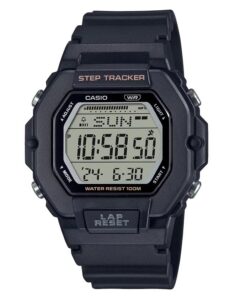 casio step tracker 100m water resistant men's digital watch lws2200h-1av