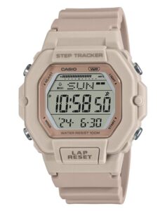 casio step tracker 100m water resistant led lighting dual time countdown timer daily alarm men's digital watch lws2200h-4av