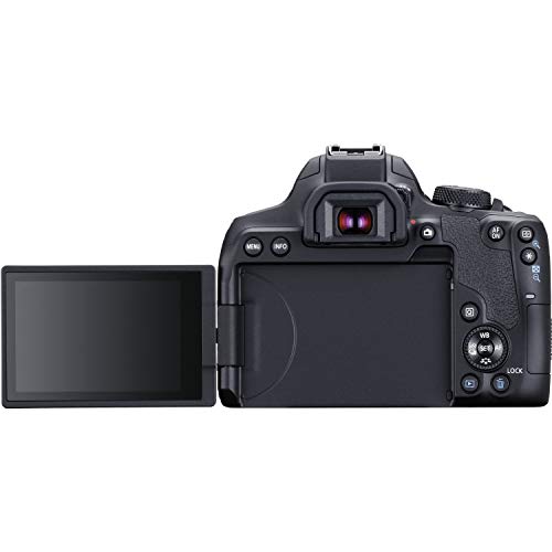 Canon EOS Rebel T8i DSLR Camera w/EF-S 18-55mm F/4-5.6 is STM Zoom Lens Bundle + Wide Angle Lens + Telephoto Lens + 128GB Memory + Case + Tripod + 3pc Filter Kit + Pro Kit