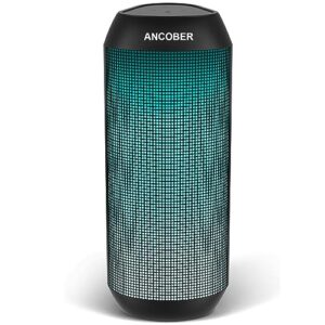wireless bluetooth speaker, portable speaker 15w stereo sound with multi led light dynamic modes, ipx4 waterproof bluetooth speakers, bt5.3, tws surround pairing, lightweight for party outdoor camping