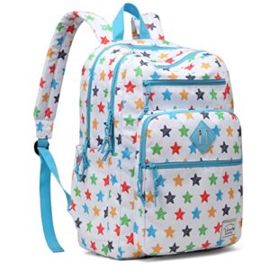 vaschy school backpack for teen girls, bookbag schoolbag casual daypack for high school/college/women/travel/work stars