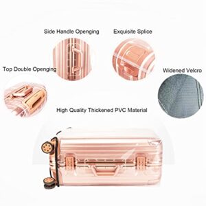 Sanseenia Luggage Covers for Suitcase, 18 20 22 24 Inch Full Transparent Suitcase cover, Clear PVC Thicken Travel Luggae Protector Cover (28 Inch)