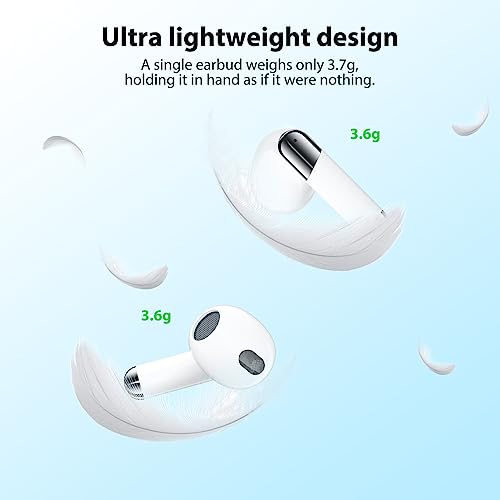 Jelanry Wireless Earbuds Bluetooth 5.3 Headphone for iPhone 15 Pro Max 14 13 12 Samsung S23 Ultra S21 S22 Galaxy Z Flip 4 A53 A14 Google Pixel 6 7A Fold, Tablet Android in-Ear Headset Noise Canceling