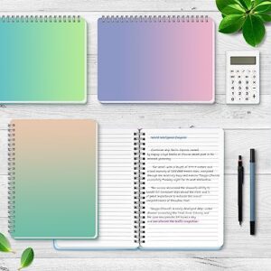 Spiral Notebook, 5.7" x 8.3" College Ruled Notebook with 4 Colors Spiral Journals for Women, 80 Sheets / 160 Pages Per Journal with Twin-Wire Binding, Thick Plastic Hardcover and 8mm Ruled Lined