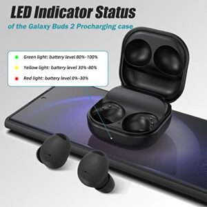 Lopnord Wireless Charging Case for Samsung Galaxy Buds 2 Pro SM-R510, Replacement Charger Case for Galaxy Buds 2 Pro with Bluetooth Pairing, Support Wireless & Wired Charging (Earbuds Not Included)