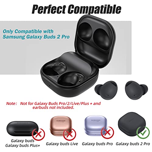 Lopnord Wireless Charging Case for Samsung Galaxy Buds 2 Pro SM-R510, Replacement Charger Case for Galaxy Buds 2 Pro with Bluetooth Pairing, Support Wireless & Wired Charging (Earbuds Not Included)