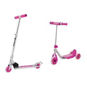 razor aw kick scooter - pink - ffp & jr. lil' kick scooter