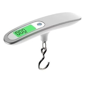 luggage scale, 50kg hand hanging portable travel scale with hook electronic baggage weight measuring digital weighing