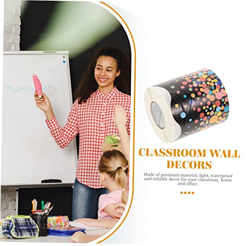 Ciieeo 2 Rolls Bulletin Board Stickers Removable Wall Stickers Black Out Stickers Black Chalkboard Classroom Border Trim Bulletin Board Border Stickers Bulletin Border Sticker Wall Decors