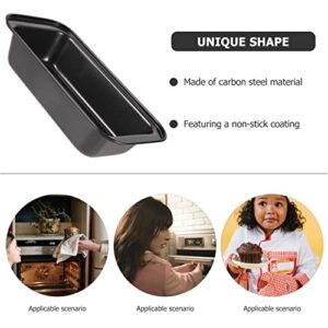 Kichvoe Toast Mold Loaf Pan Rectangular Toast Baking Mold Carbon Steel Bread Pan Molds for Kitchen Oven Baking 25CM (Black) Household Toast Mold