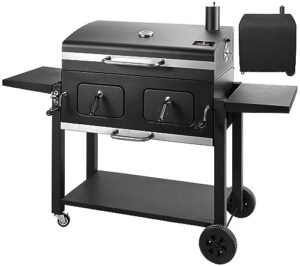 charcoal grill outdoor bbq grill, extra large cooking area 794 square inches with two individual & adjustable charcoal tray, foldable side tables for outdoor cooking backyard camping picnics by dnkmor