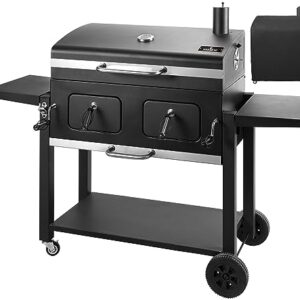 Charcoal Grill Outdoor BBQ Grill, Extra Large Cooking Area 794 Square Inches with Two Individual & Adjustable Charcoal Tray, Foldable Side Tables for Outdoor Cooking Backyard Camping Picnics By DNKMOR