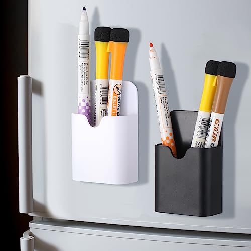 Jetec 8 Pcs Magnetic Pen Marker Holders Dry Erase Magnetic Pen Pencil Holder Organizer Home Office Supplies for Refrigerator Whiteboard Locker
