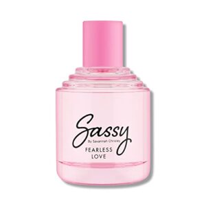 sassy by savannah chrisley fearless love - perfume for women - floral woody musk fragrance - opens with notes of litchi and red fruits - for ladies with endless affection - 1.7 oz edp spray