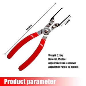 Dewkou Pack-1 Car Relay Disassembly and Assembly Clamp, Multifunctional Car Puller Plier, Car Relay Disassembly Clamp Relay Extraction Pliers (Red)