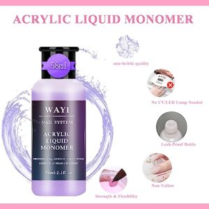 Acrylic Nail Kit - 3PCS 30g Acrylic Powder and 58ml Acrylic Liquid Monomer Set Acrylic Professional Nails Art Kit for Beginners Acrylic Nail Powder Nail Forms Brush Home DIY Extension Carving