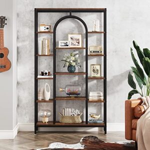 LITTLE TREE 70.8 Inch Tall Bookshelf Bookcase for Living Room Home Office