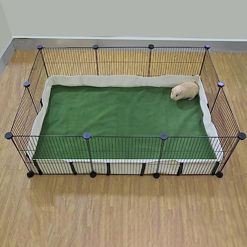 FULUE Guinea Pig Waterproof Cage Liner C&C 2x3,Guinea Pig Cage Canvas Bottom Replacement 42x28 Beige (C&C 2x3)