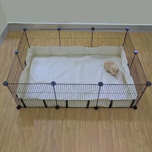 FULUE Guinea Pig Waterproof Cage Liner C&C 2x3,Guinea Pig Cage Canvas Bottom Replacement 42x28 Beige (C&C 2x3)