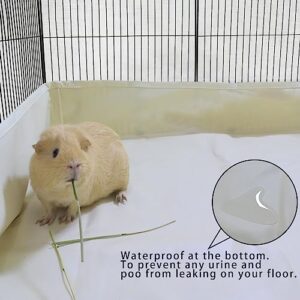 FULUE Guinea Pig Waterproof Cage Liner C&C 2x3,Guinea Pig Cage Canvas Bottom Replacement 42x28 Beige (C&C 2x3)