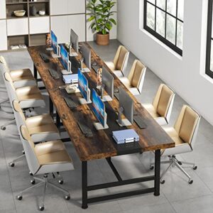 Tribesigns 6FT Conference Table, Rectangular Meeting Table, 70.86L * 31.49 W inches Seminar Table, Large Computer Desk for Office,Rustic Boardroom Desk