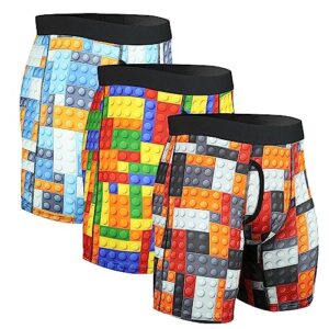 chuakin mens athletic underwear mens boxer briefs long leg trunks underwear 3 pack