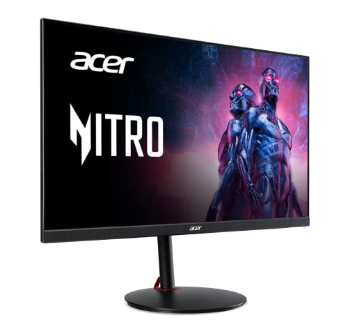 acer Nitro 27" WQHD 2560 x 1440 PC Gaming IPS Monitor | AMD FreeSync Premium | Up to 180Hz Refresh | Up to 0.5ms | DCI-P3 95% | 1 x Display Port 1.2 & 2 x HDMI 2.0 | XV271U M3bmiiprx,Black